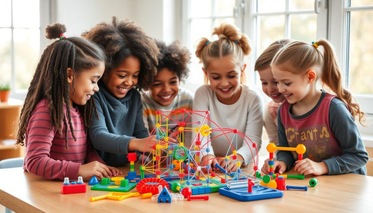 Children playing with educational STEM toys from our online toy store