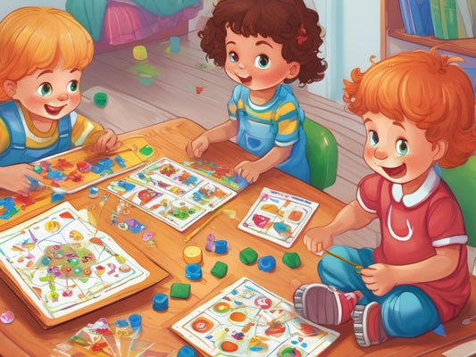 children playing educational games