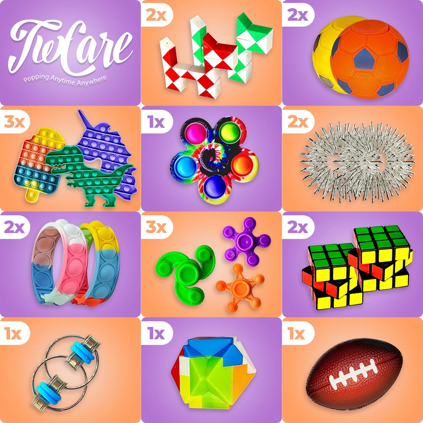 (62 Pcs) 2023 Upgraded Fidget Toys Party Favors Gifts for Kids Adults Autism Stress Relief Stocking Stuffers Sensory Pop It Autistic Pack Bulk Set Boys Girls Goodie Bag Treasure Box Classroom Prizes