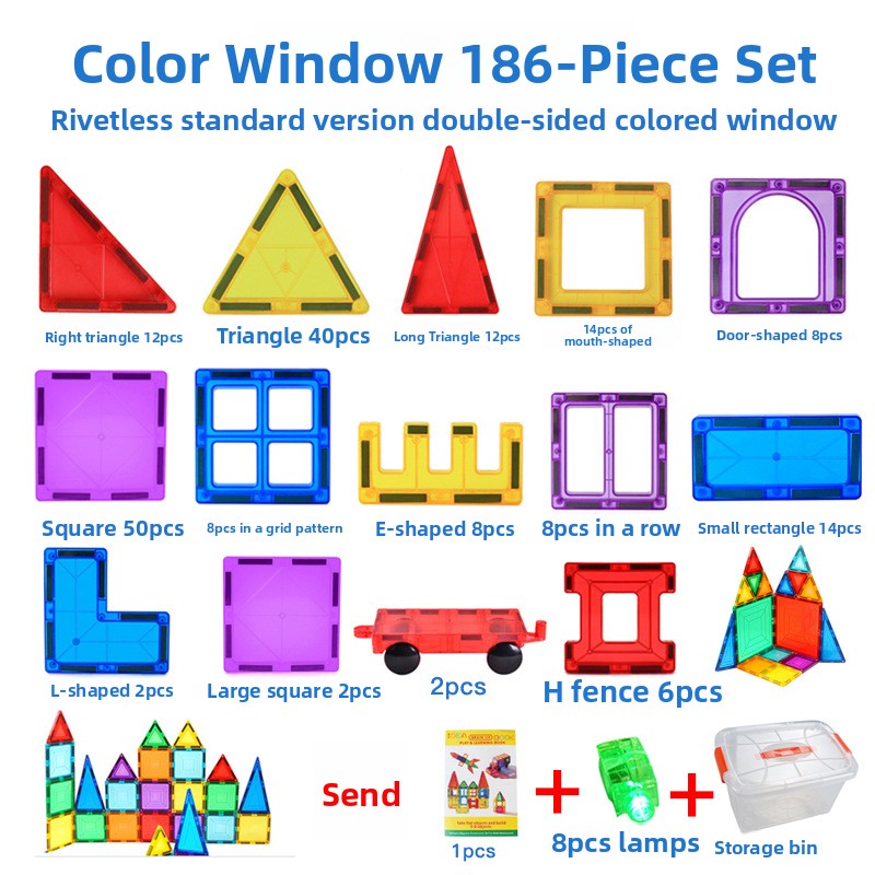 Magnetic Building Tiles Set