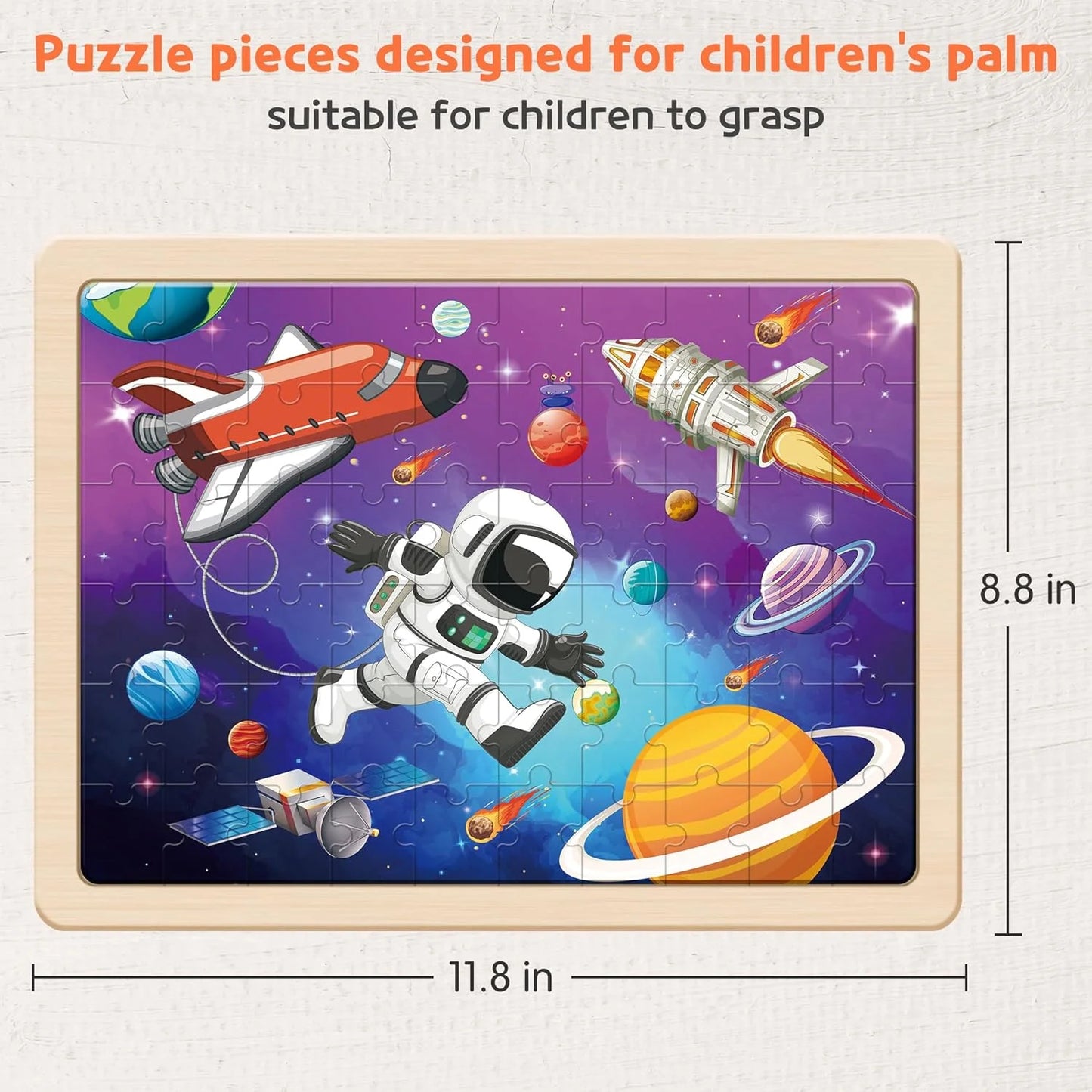 Wooden Puzzles for Kids Ages 4-6, 6 Packs 60 Pcs Jigsaw Puzzles Preschool Educational Toys Gifts for Children Ages 4-8, Kids Puzzles for 4+ Year Olds Boys Girls, Wood Puzzles Ages 3 4 5 6 7 8