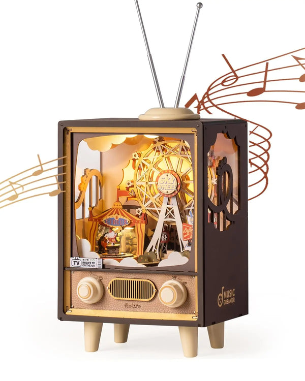 Robotime Rolife Sunset Carnival Music Boxes With Lights For Kids Adults Home Decoration Luxurious Design 3D Wooden Puzzle Toys Robotime Rolife Sunset Carnival Music Boxes With Lights For Kids Adults Home Decoration Luxurious Design 3D Wooden Puzzle Toys