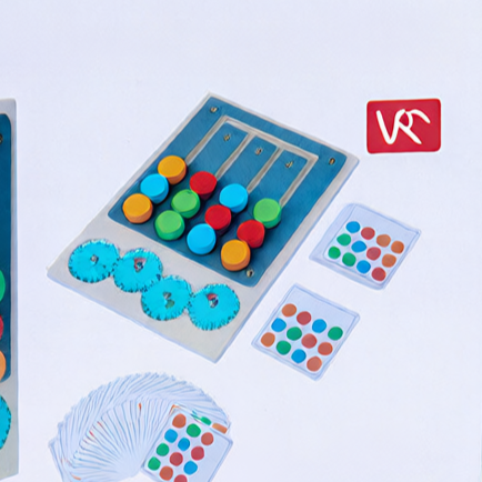 Wooden Rotating Four-Color Matching Puzzle