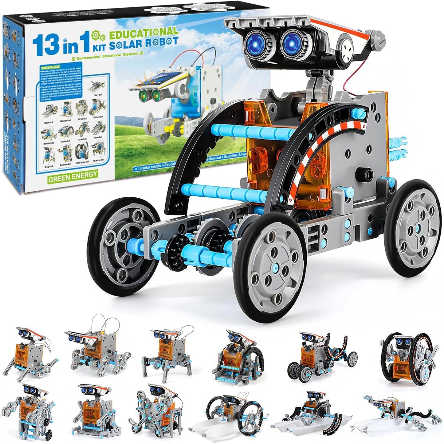 DIY Solar Powered Toy Robot with Battery Backup
