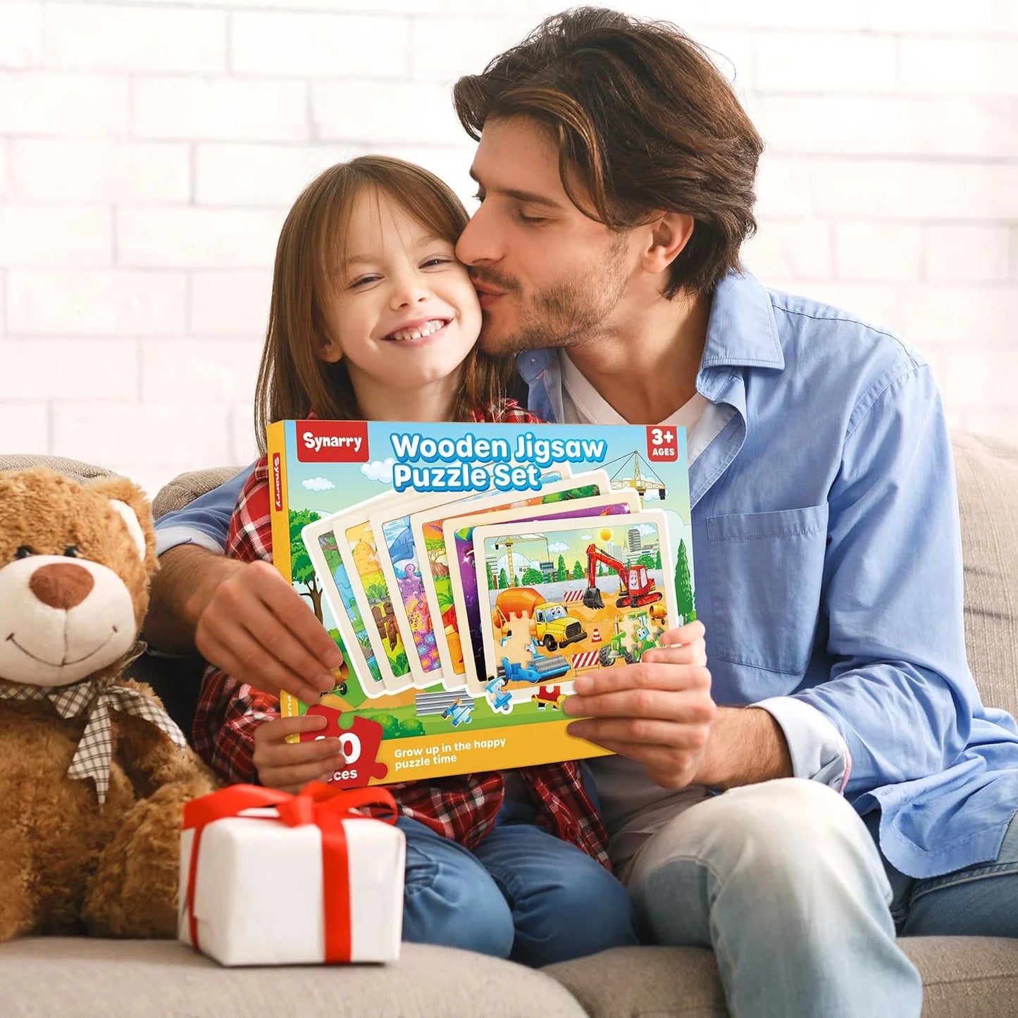 Wooden Puzzles for Kids Ages 4-6, 6 Packs 60 Pcs Jigsaw Puzzles Preschool Educational Toys Gifts for Children Ages 4-8, Kids Puzzles for 4+ Year Olds Boys Girls, Wood Puzzles Ages 3 4 5 6 7 8