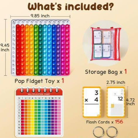 Math Fidget Flash Cards for Kids