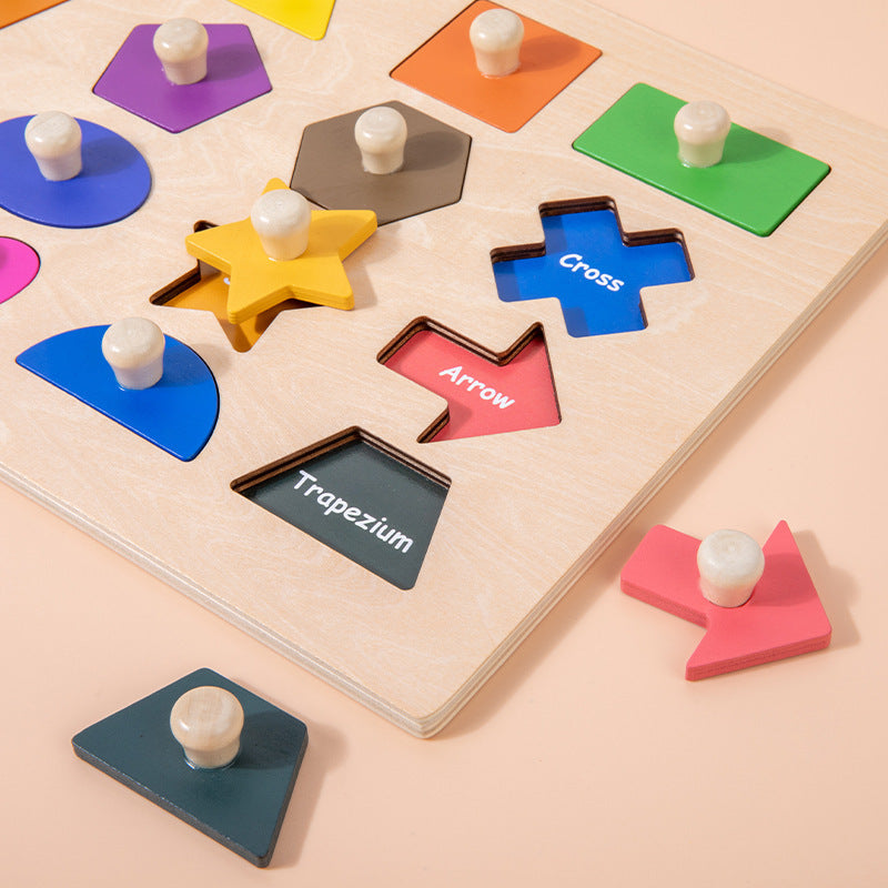 Montessori Magnetic Shape Puzzle Board for Kids