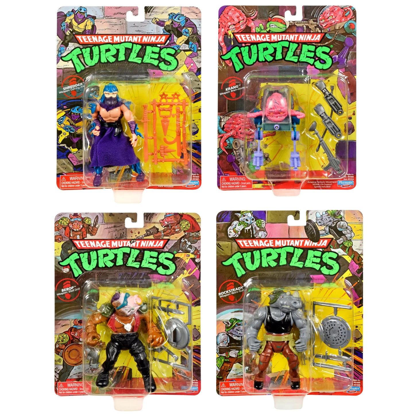 : Classic 4" Mutant 4-Pack Figure Bundle by