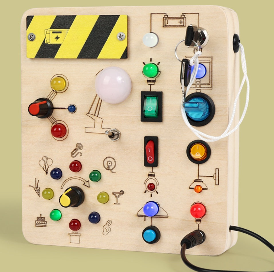 Wooden LED Busy Boards – Animal, Switch & Cube Styles