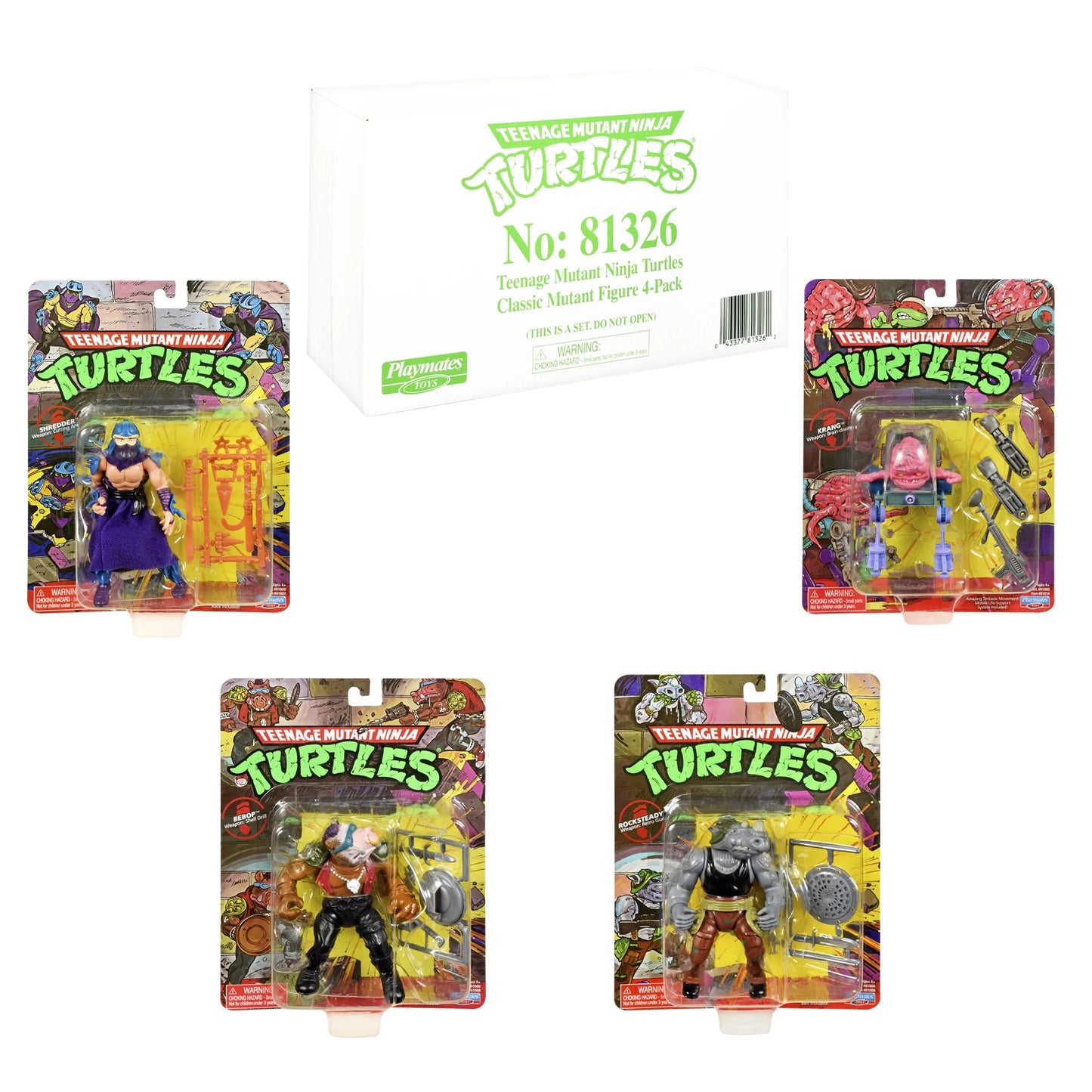 : Classic 4" Mutant 4-Pack Figure Bundle by