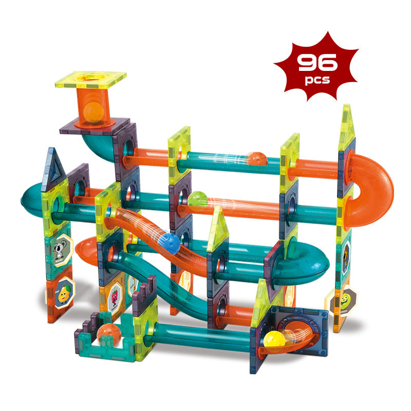 Magnetic Ball Track Building Blocks – 40, 66 or 96 Pieces