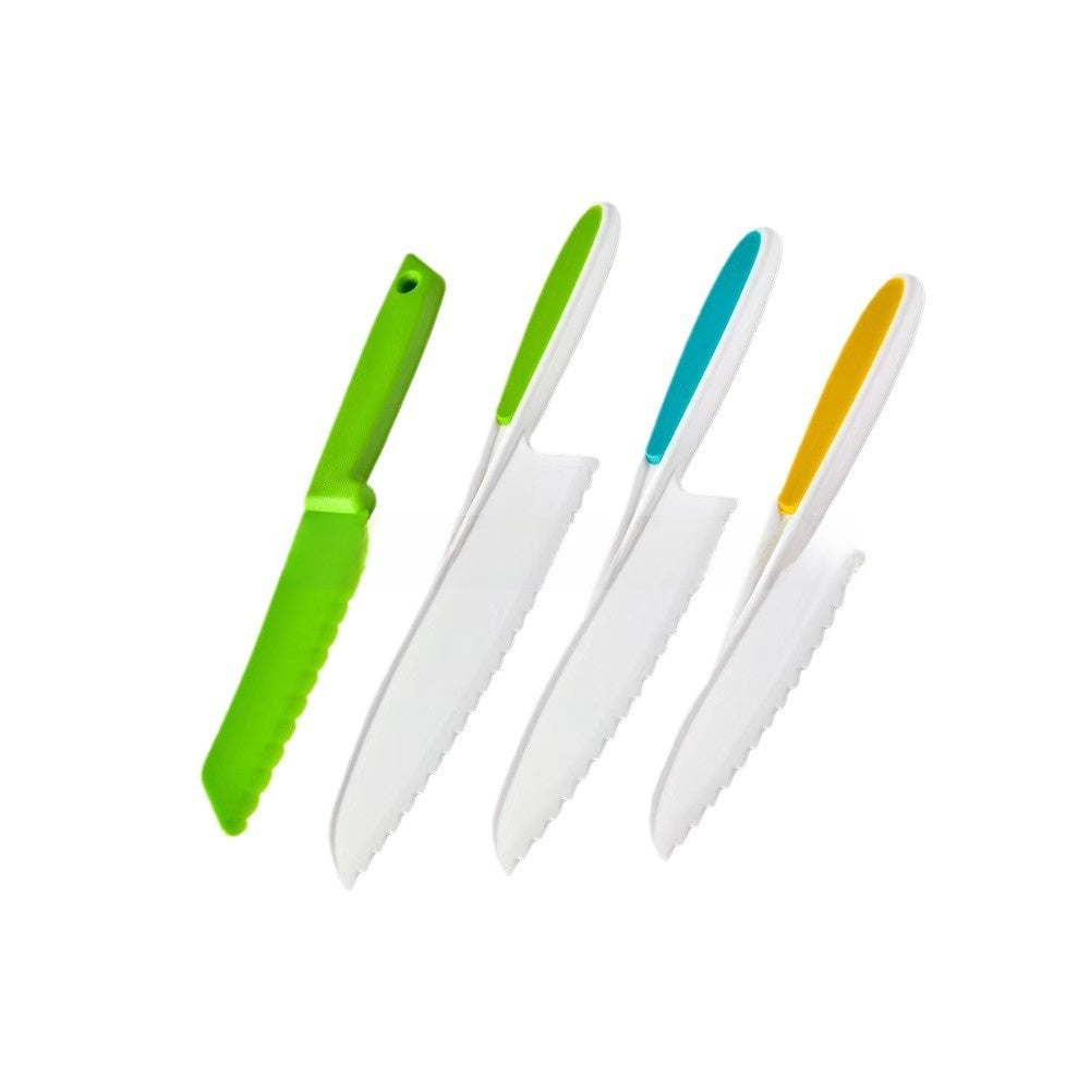Kids Plastic Kitchen Knife Toy Set 4-piece set opp bag
