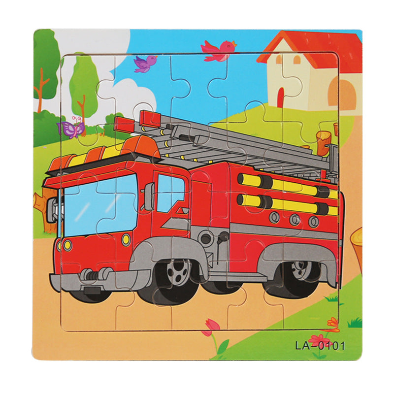 Wooden Cartoon Puzzle Set for Early Learning