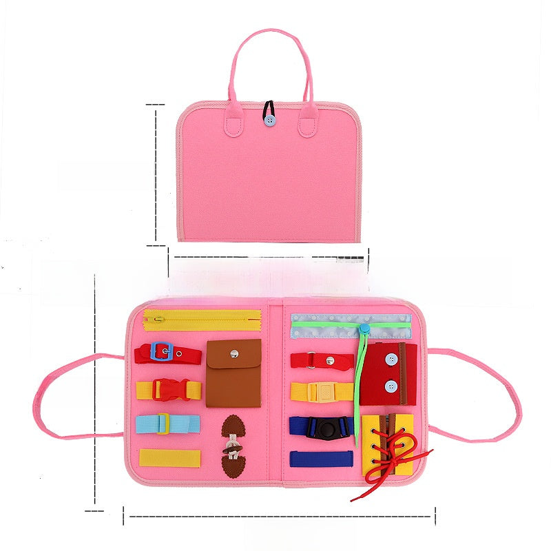 Felt Learning Boards for Kids – 17 Designs Pink Design D – 28 × 22 cm