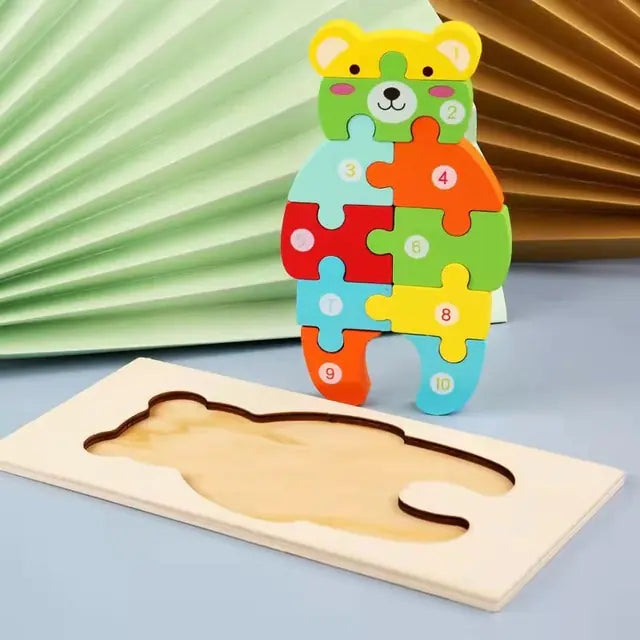 Dive into Fun: 3D Animal Cartoon Puzzle Toys for Early Education! 🦁🦒