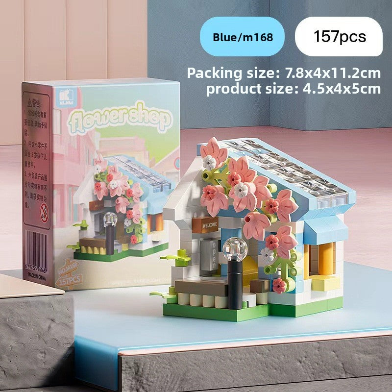 Mini City Street Building Blocks Set sunshine garden 157 capsules