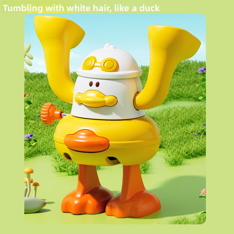Wind-Up Duck & Chicken Flipping Toys – Color Options