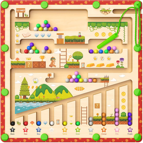 🎨 Color & Number Discovery: Magnetic Montessori Maze Busy Board! 🎨🔢 🎨 Color & Number Discovery: Magnetic Montessori Maze Busy Board! 🎨🔢