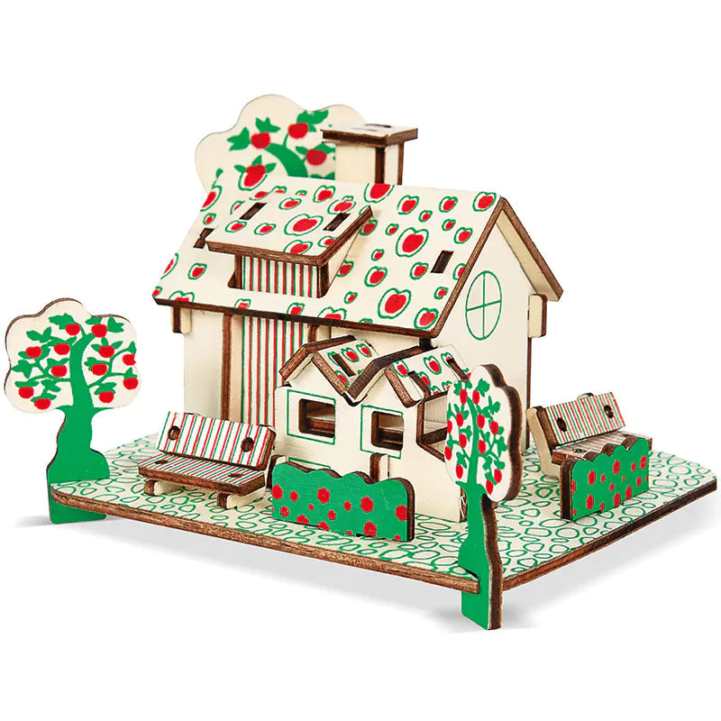 3D Puzzle House Model for Kids' Educational Play