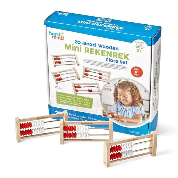 25-Piece Mini 20-Bead Wooden Rekenrek Class Set – Montessori Math Counting Abacus for Kids 25-Piece Mini 20-Bead Wooden Rekenrek Class Set – Montessori Math Counting Abacus for Kids