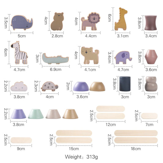 Stack & Soar: Montessori Wooden Animal Stacking Balance Toy! π¦π