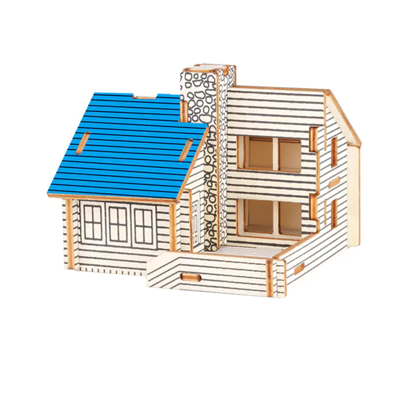 3D Puzzle House Model for Kids' Educational Play