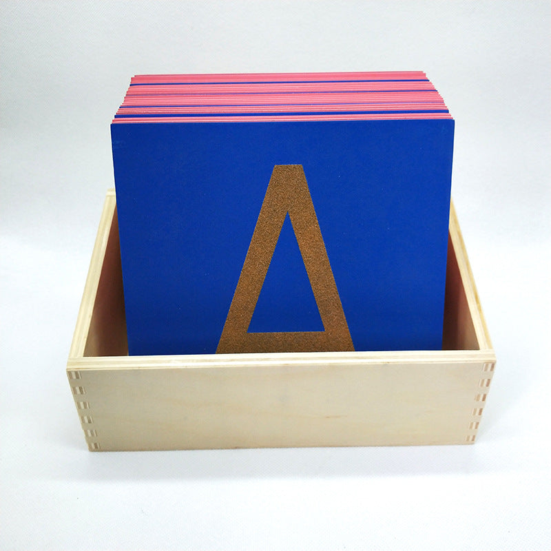 Montessori Uppercase Sandpaper Letters – Wooden Set