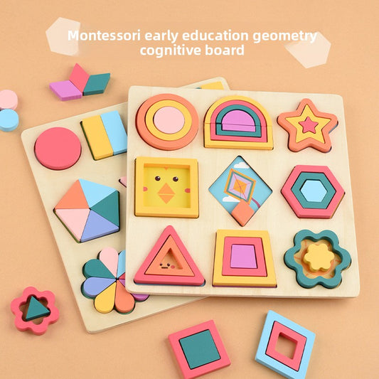 Montessori Shape Puzzle Board for Kids