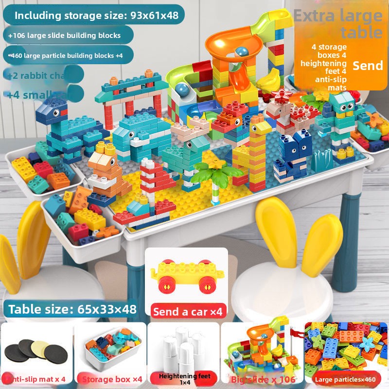 Large Building Block Table for Kids