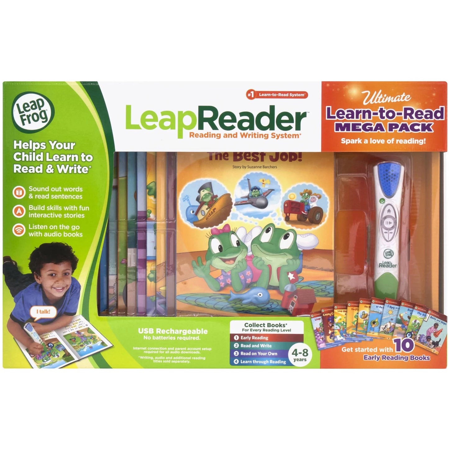 80-61612E Leapreader System Learn to Read 10 Book Bundle