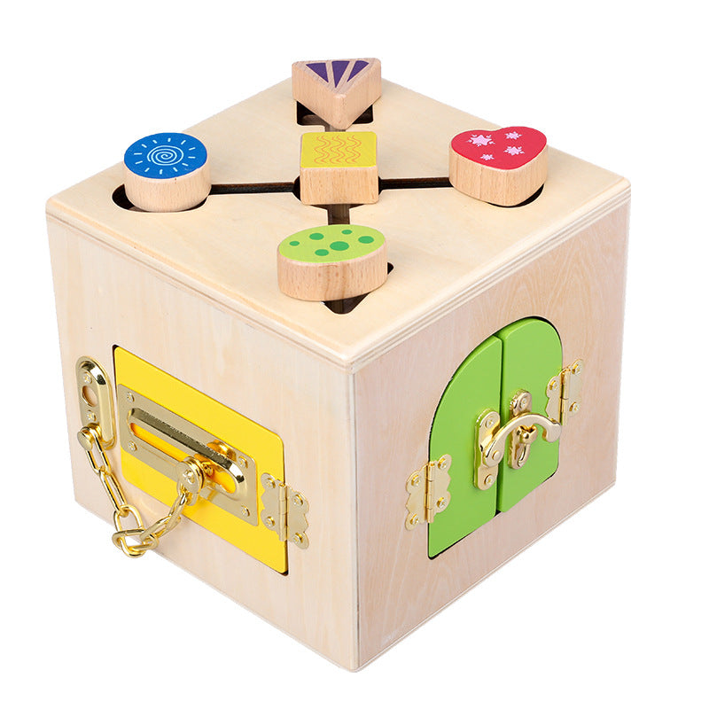 Wooden Montessori Lock Box Toy