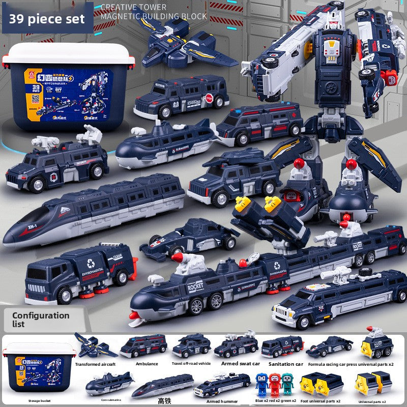 Magnetic Robot Building Blocks – Named Piece Sets
