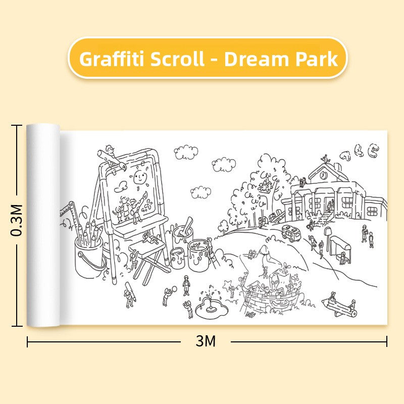 Reusable Coloring Canvas Roll for Kids – 30 × 300 cm