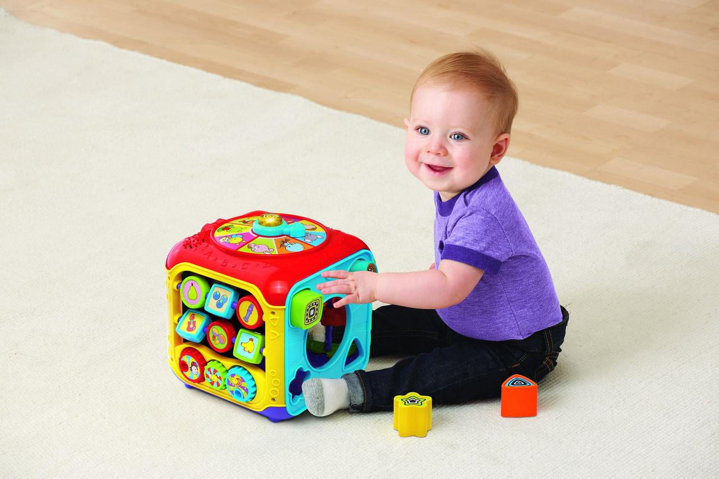 Sort and Discover Activity Cube, Learning Toy for Baby Toddler