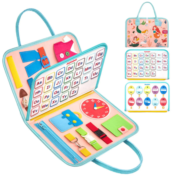 Magical Mastery: Little Mermaid Montessori Busy Board for Toddlers! 🧜♀️✨ Magical Mastery: Little Mermaid Montessori Busy Board for Toddlers! 🧜♀️✨