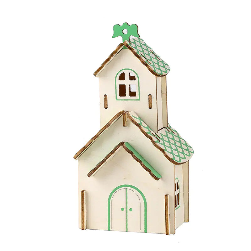 3D Puzzle House Model for Kids' Educational Play
