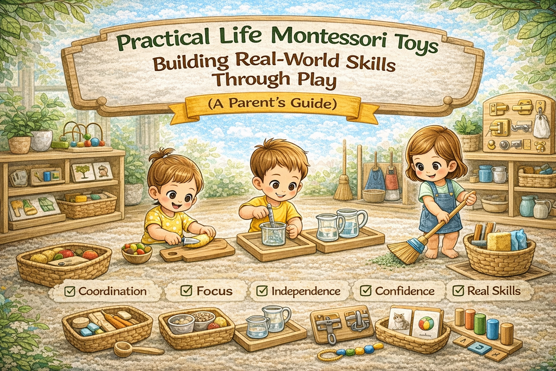 Practical Life Montessori Toys: Building Real-World Skills Through Play (A Parent’s Guide)