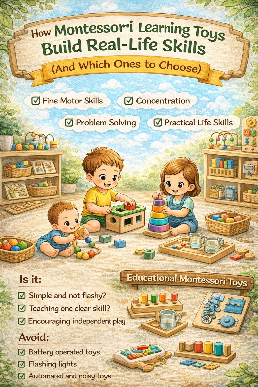 How Montessori Learning Toys Build Real-Life Skills and Which Ones to Choose