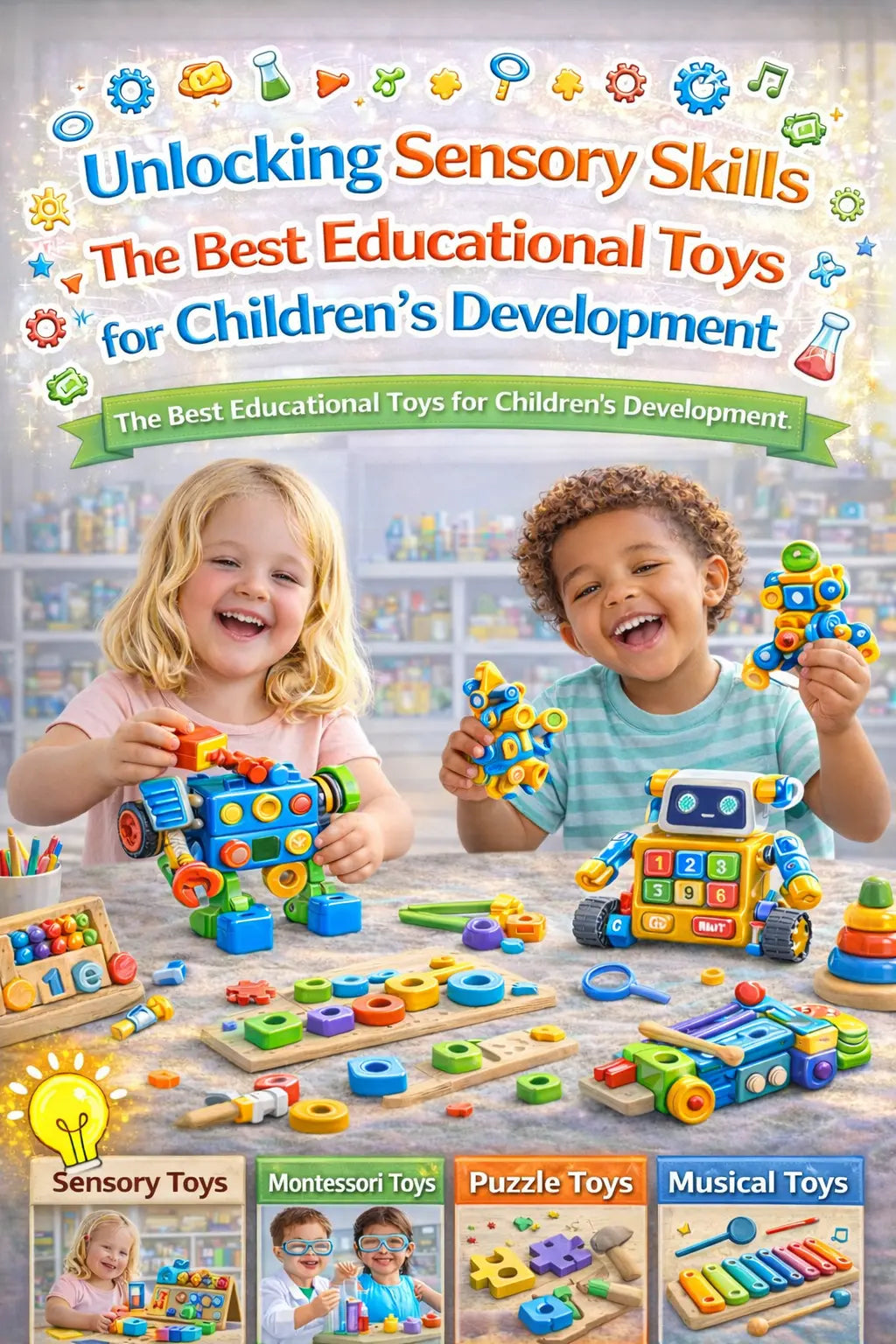 Sensory learning activities using touch sound and movement