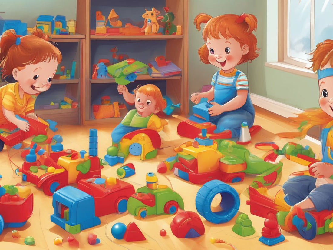 children playing with educational toys