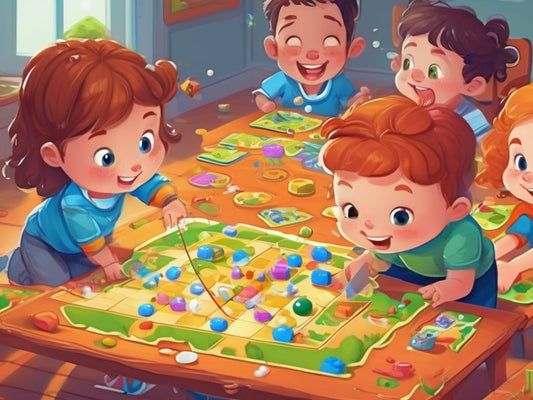 children playing educational games