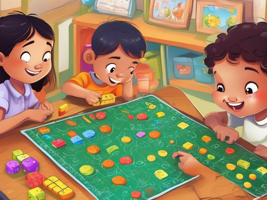 children playing math learning games