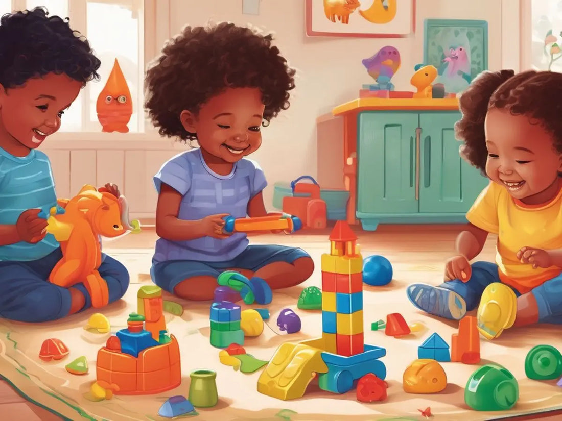 children playing with bilingual learning toys