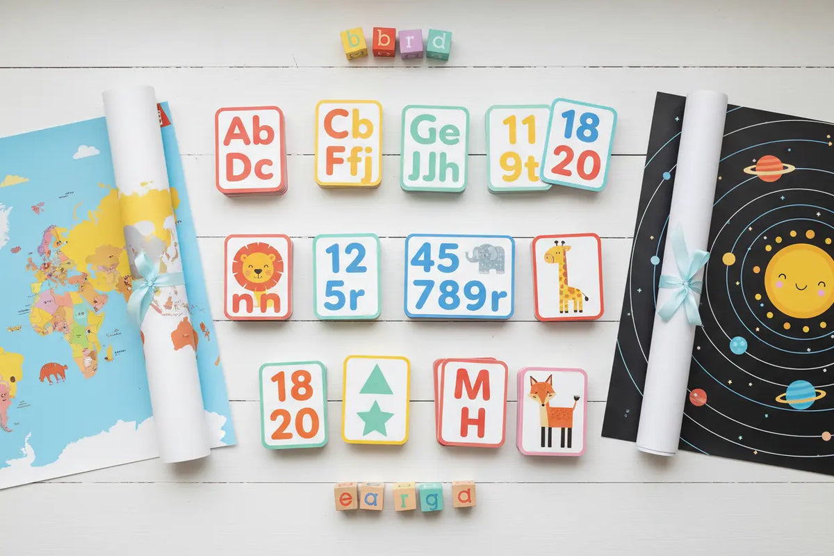 Flash cards and interactive learning tools for kids with audio vocabulary, learning books and math practice