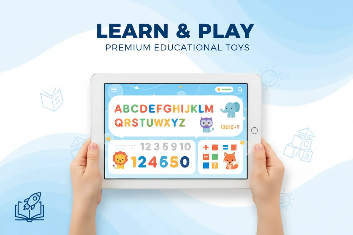Screen-free learning games and educational toys for kids with logic boards and active play