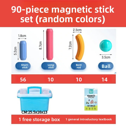 Magnetic rod educational toy for children