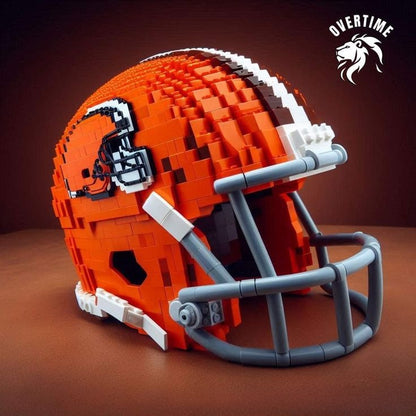 Football Helmet Building Blocks Display Set Cleveland Browns