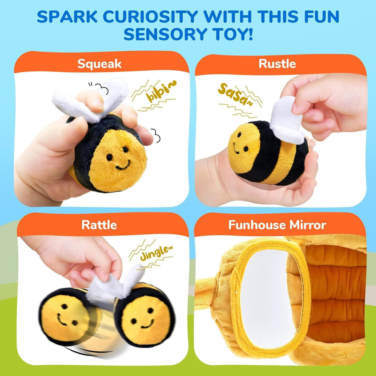 Plush Sensory Educational Toy for Toddlers