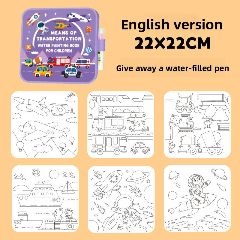 Reusable Water Drawing Book for Kids Traffic Water Painting CPC+CE Foldable