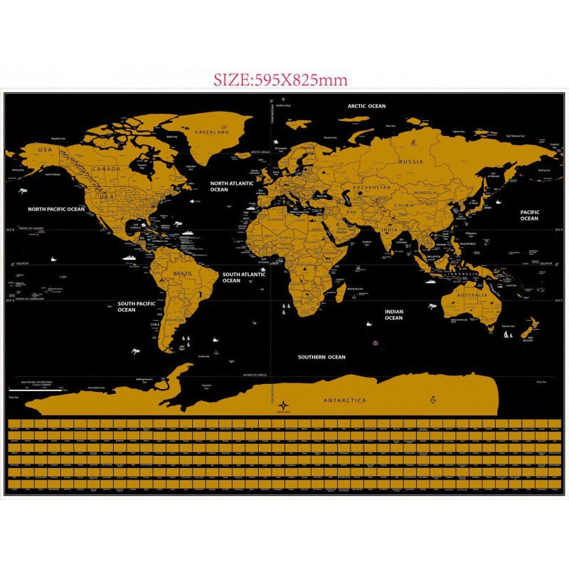 Scratch-Off Travel Map – World & USA Options